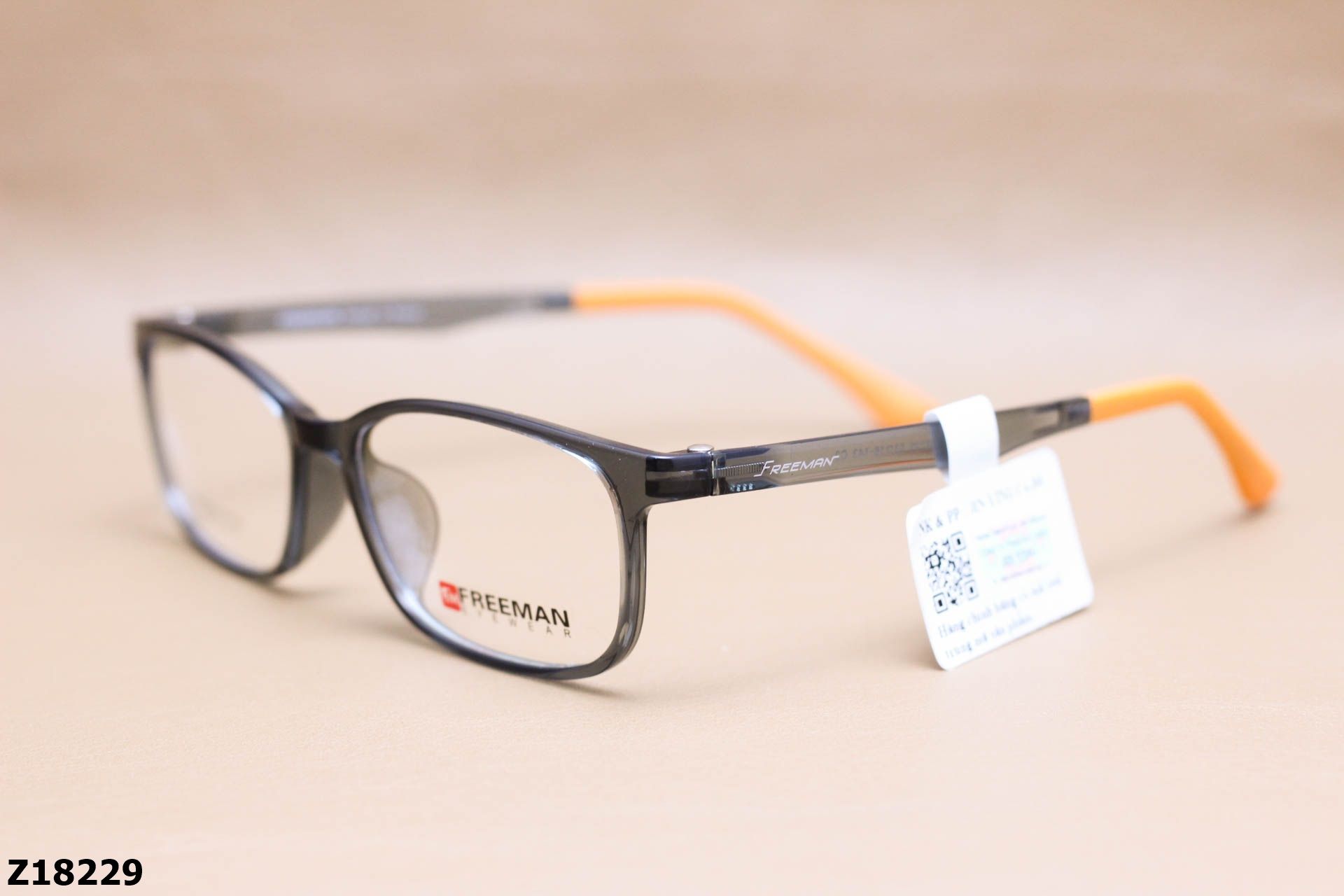 Gọng Kính Cận Chính Hãng FREEMAN Nhựa Dẻo TR90, Dáng Vuông Unisex - Z18229