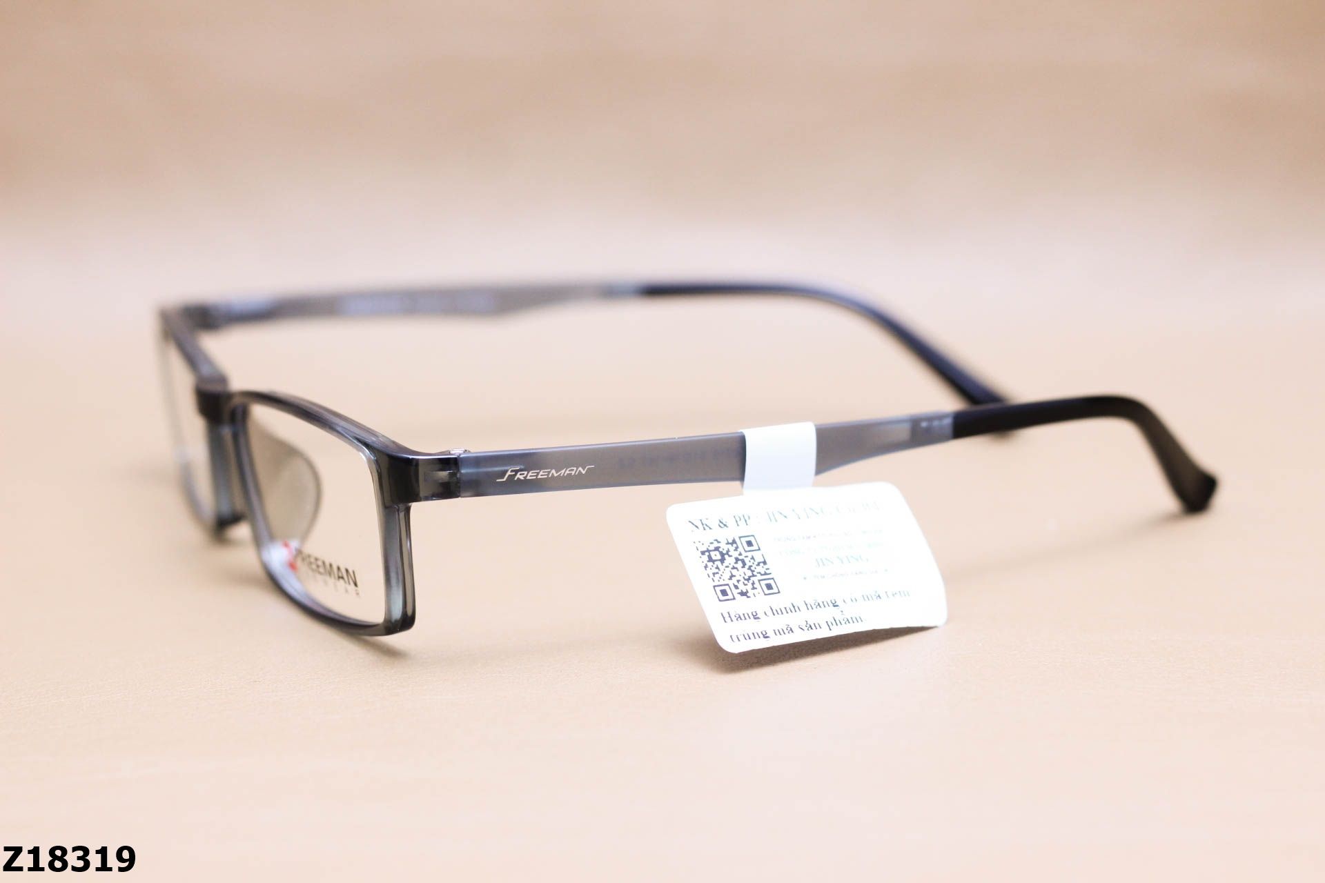 Gọng Kính Cận Chính Hãng FREEMAN Nhựa Dẻo TR90, Dáng Vuông Unisex - Z18319