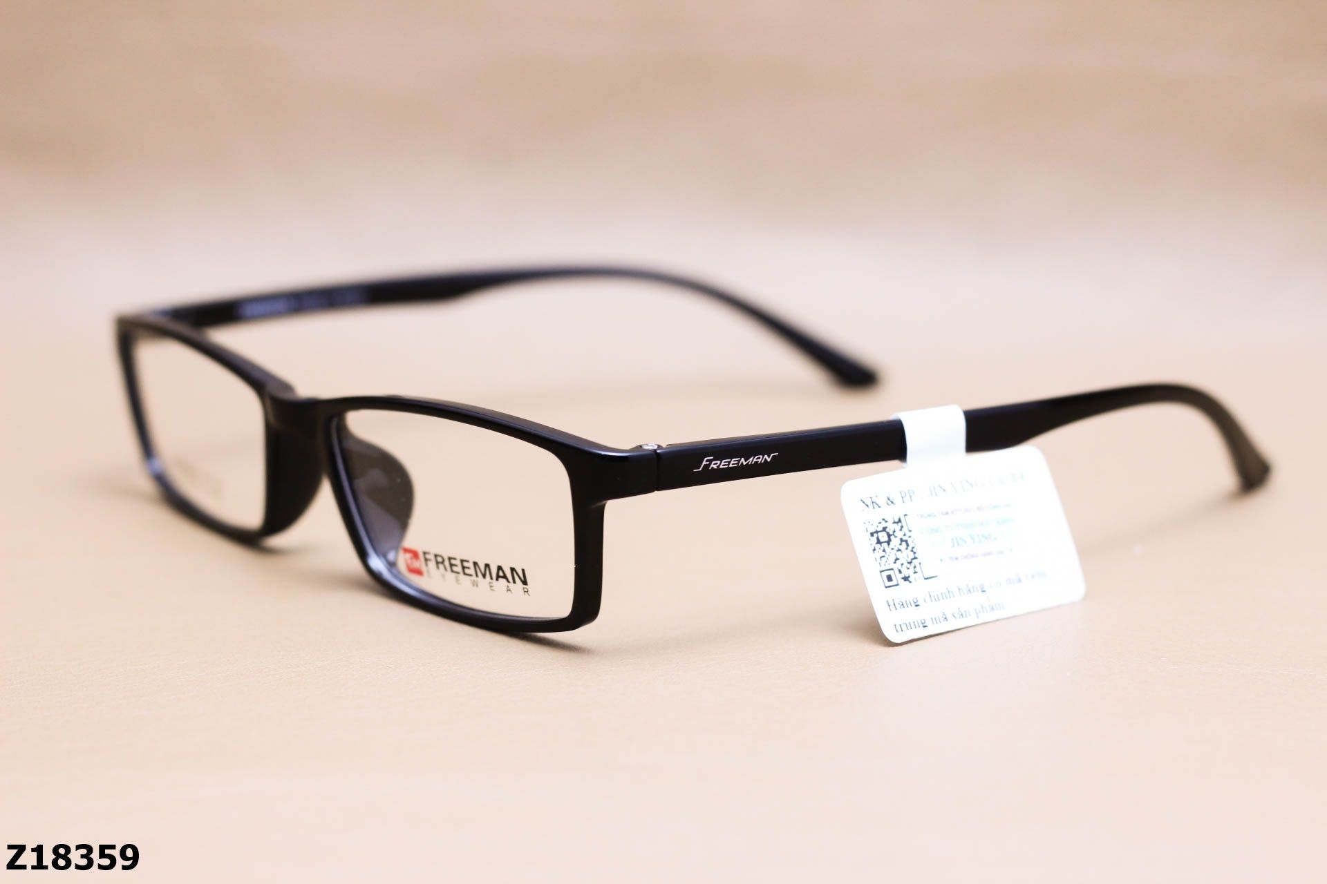 Gọng Kính Cận Chính Hãng FREEMAN Nhựa Dẻo TR90, Dáng Vuông Unisex - Z18359