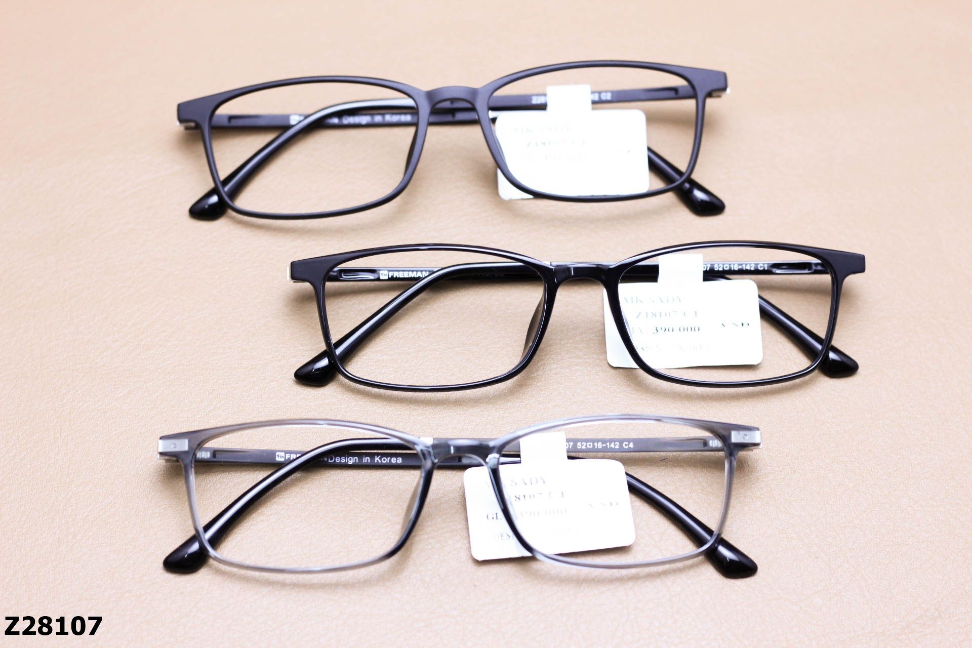 Gọng Kính Cận Chính Hãng FREEMAN Nhựa Dẻo TR90, Dáng Vuông Unisex - Z28107