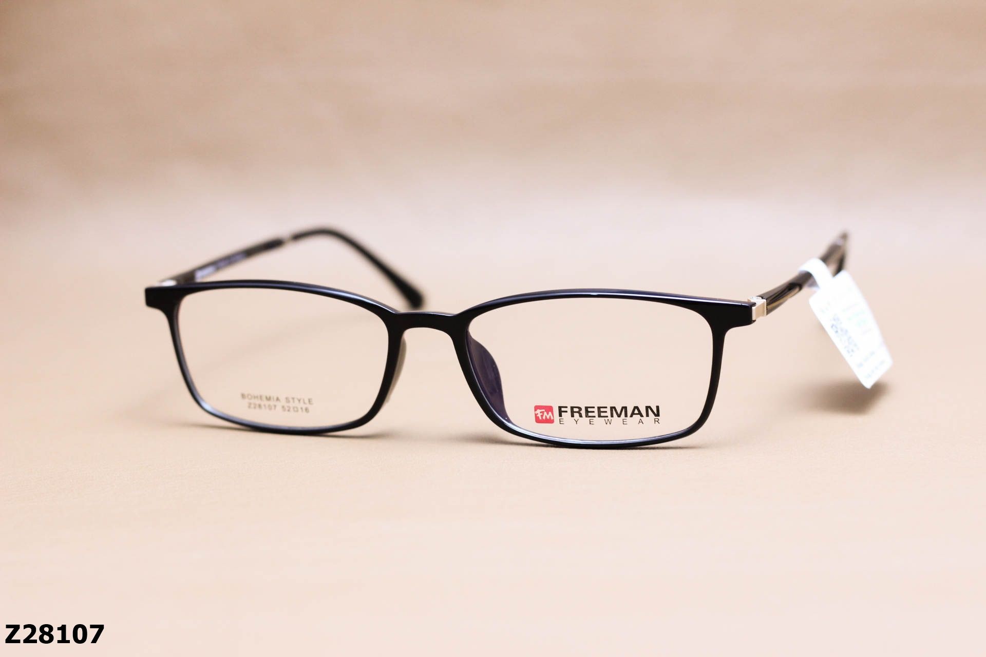 Gọng Kính Cận Chính Hãng FREEMAN Nhựa Dẻo TR90, Dáng Vuông Unisex - Z28107