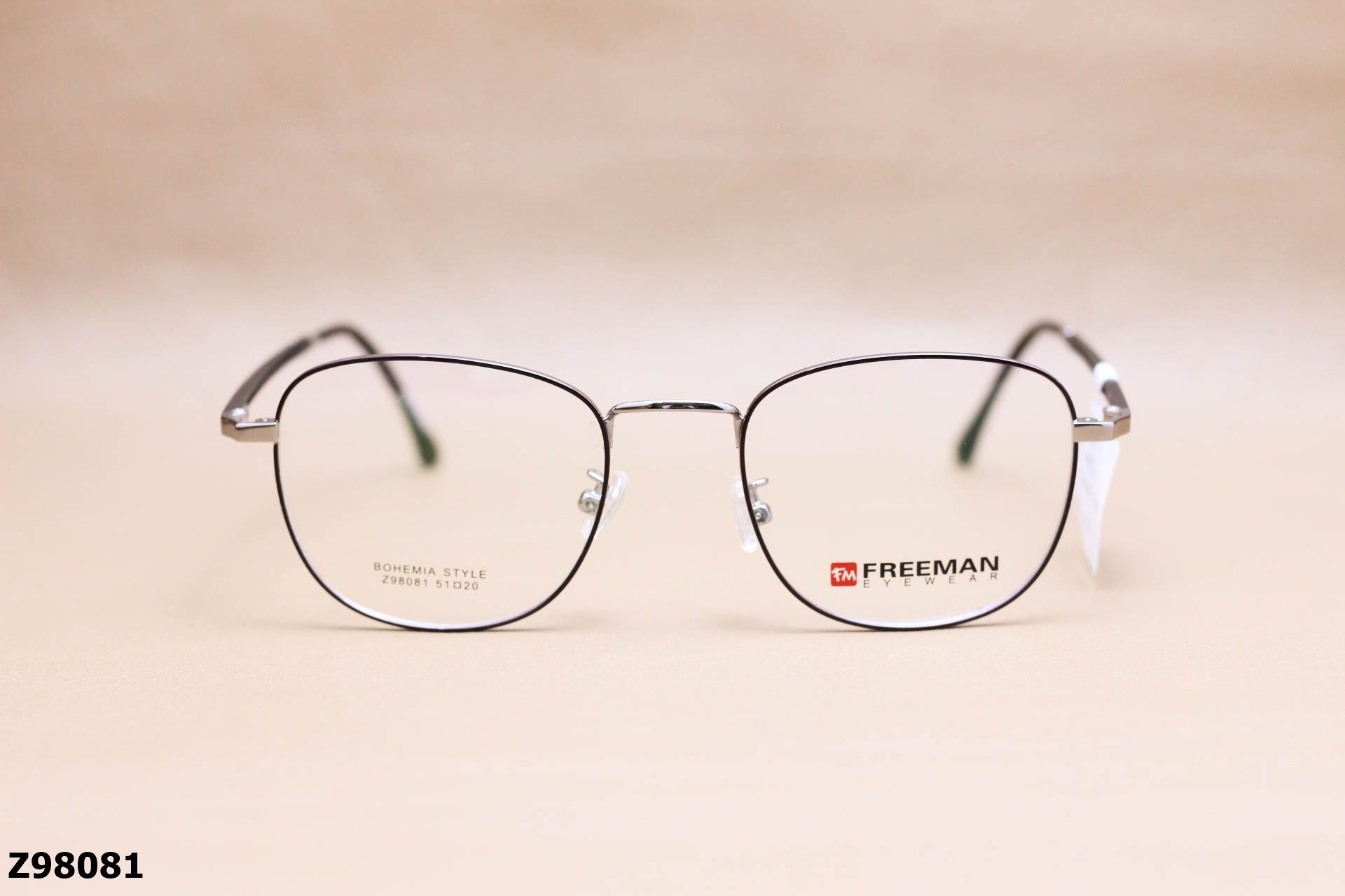 Gọng Kính Cận Chính Hãng FREEMAN Hợp Kim, Dáng Vuông Unisex - Z98081