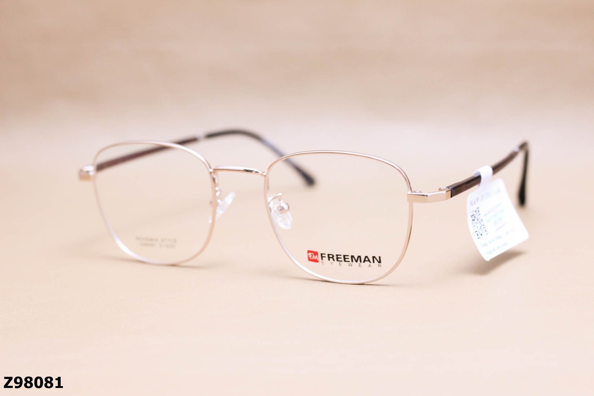 Gọng Kính Cận Chính Hãng FREEMAN Hợp Kim, Dáng Vuông Unisex - Z98081