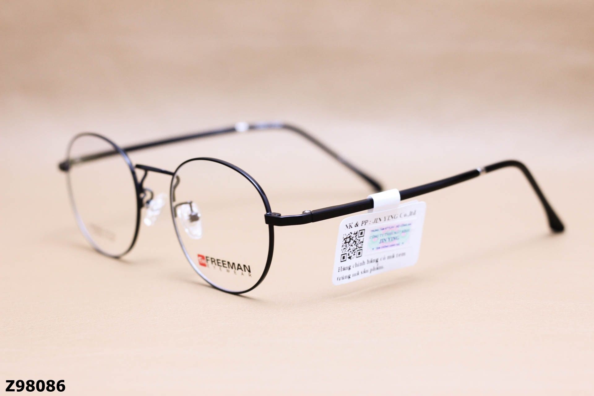 Gọng Kính Cận Chính Hãng FREEMAN Hợp Kim, Dáng Tròn Unisex - Z98086