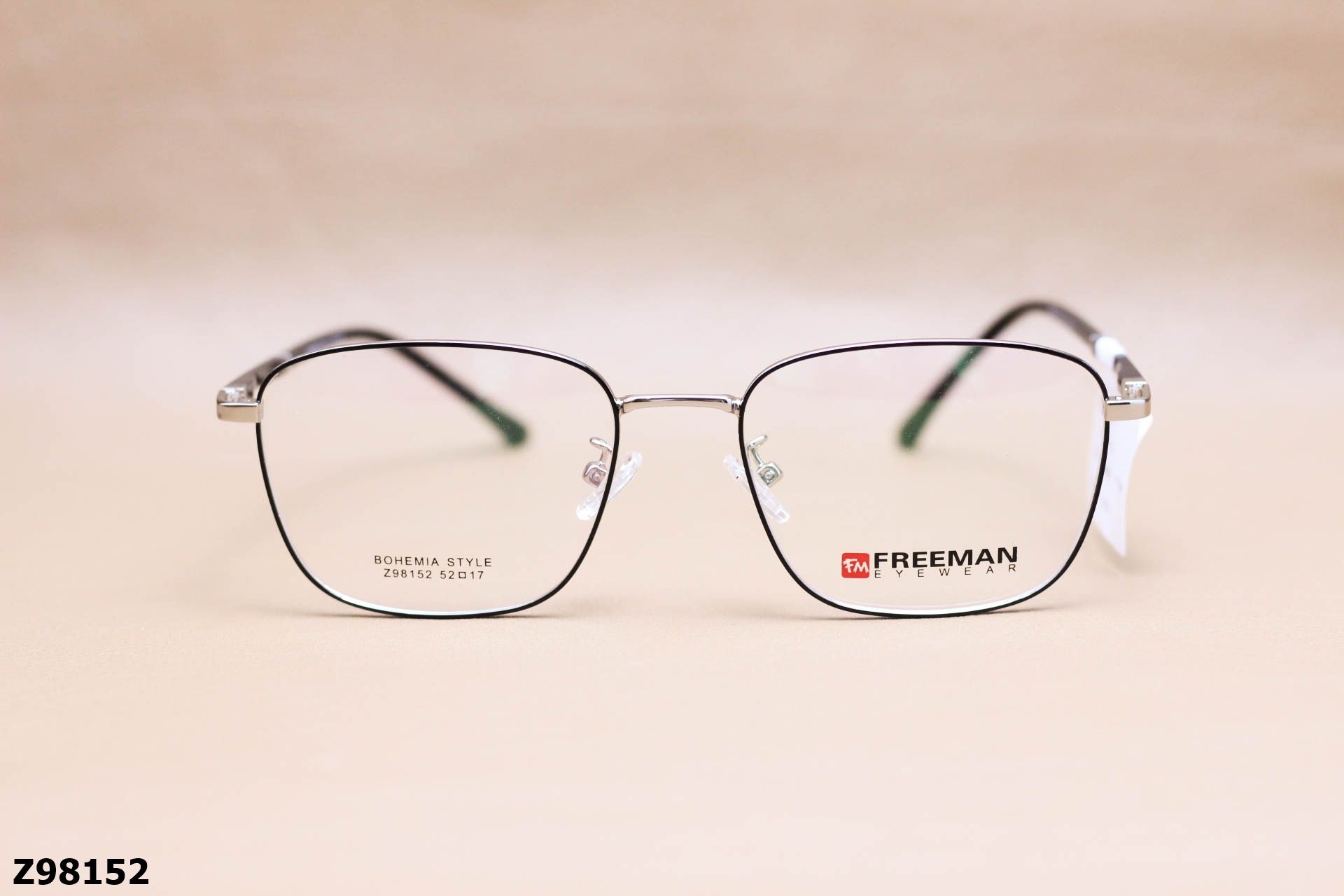 Gọng Kính Cận Chính Hãng FREEMAN Hợp Kim, Dáng Vuông Unisex - Z98152