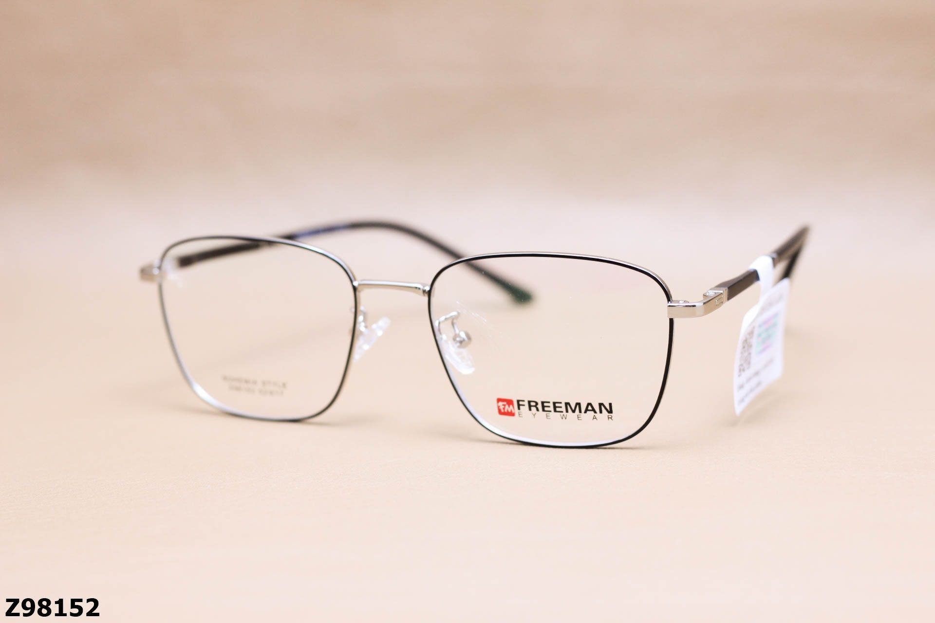 Gọng Kính Cận Chính Hãng FREEMAN Hợp Kim, Dáng Vuông Unisex - Z98152