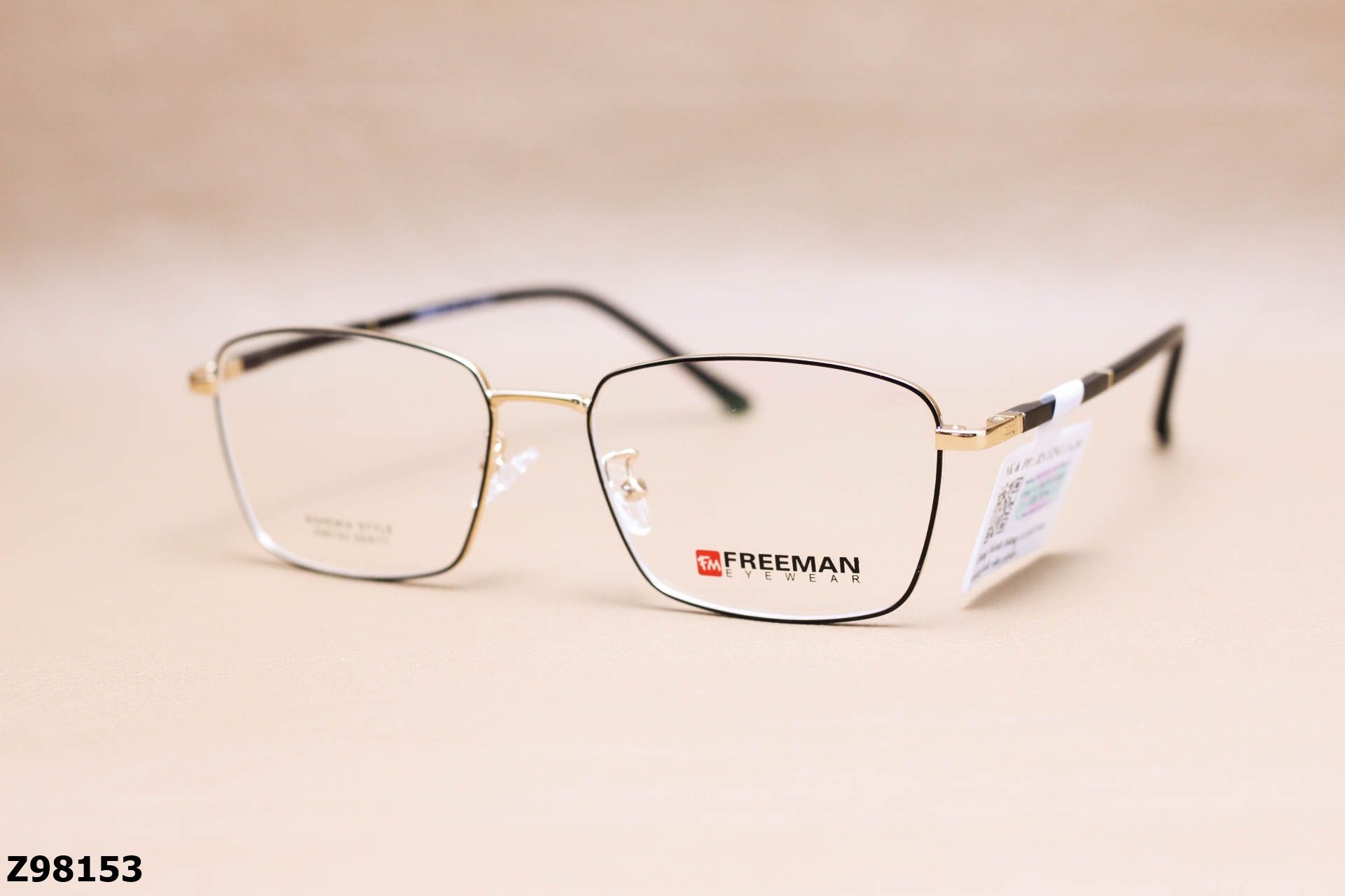 Gọng Kính Cận Chính Hãng FREEMAN Hợp Kim, Dáng Vuông Unisex - Z98153