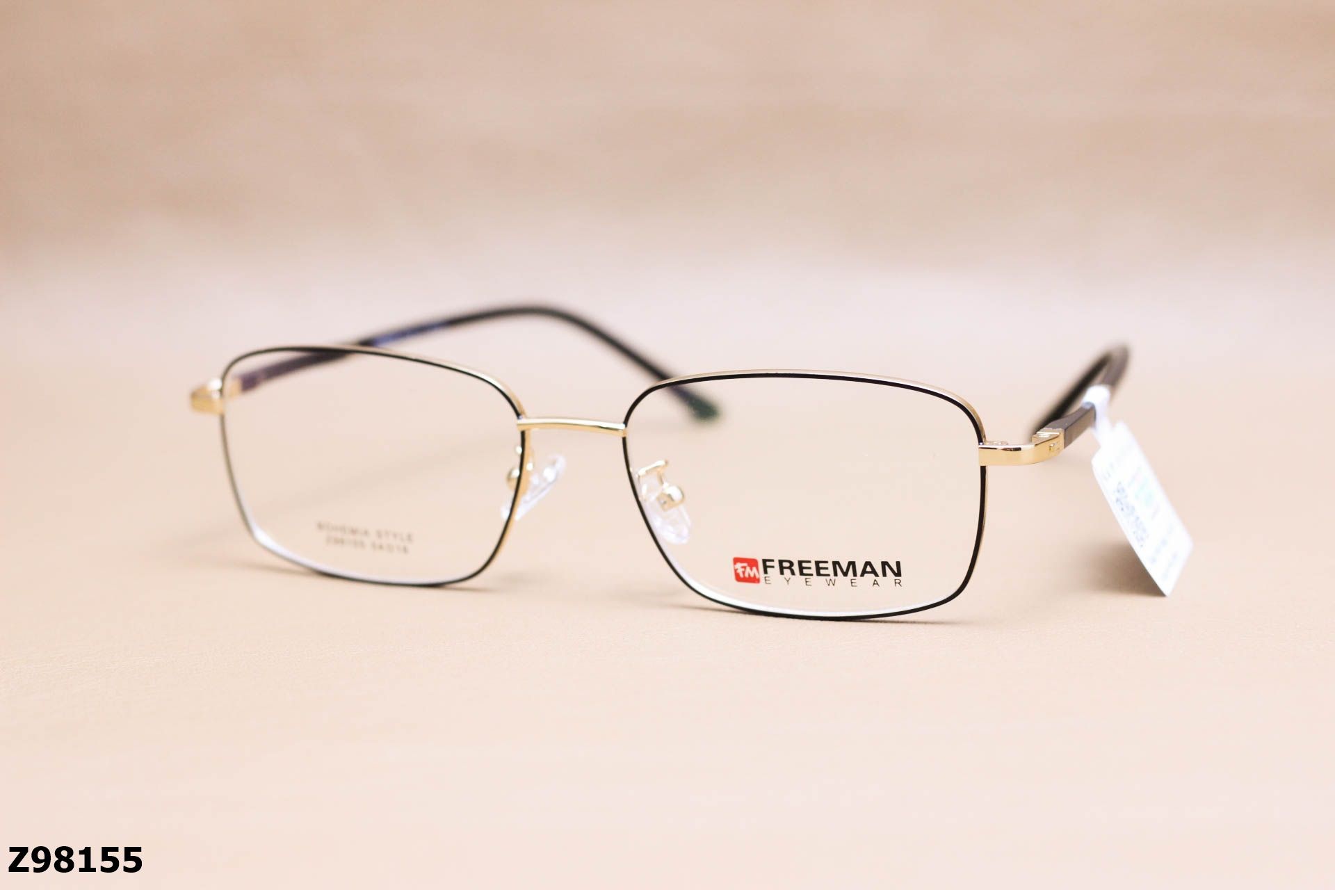 Gọng Kính Cận Chính Hãng FREEMAN Hợp Kim, Dáng Vuông Unisex - Z98155
