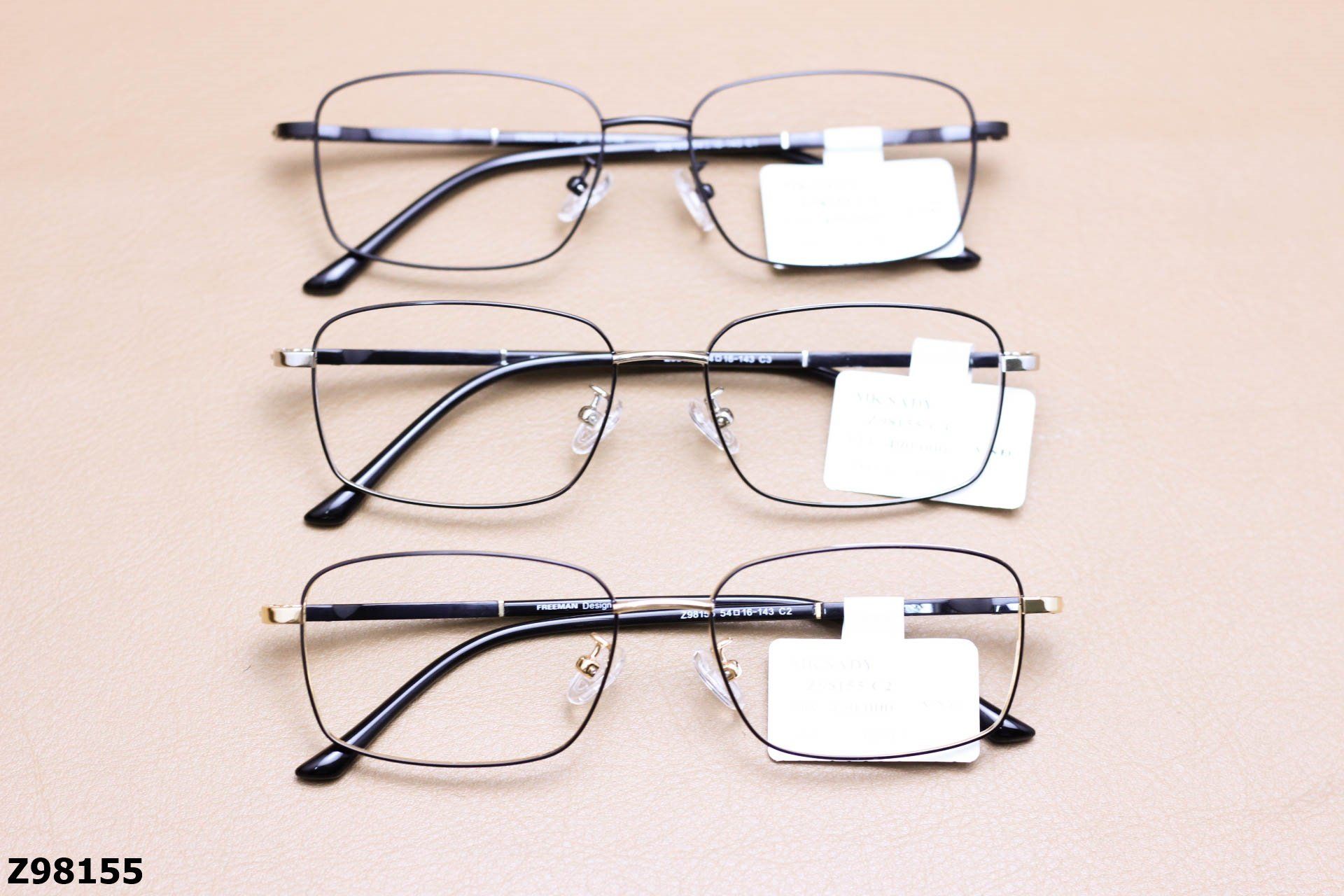 Gọng Kính Cận Chính Hãng FREEMAN Hợp Kim, Dáng Vuông Unisex - Z98155