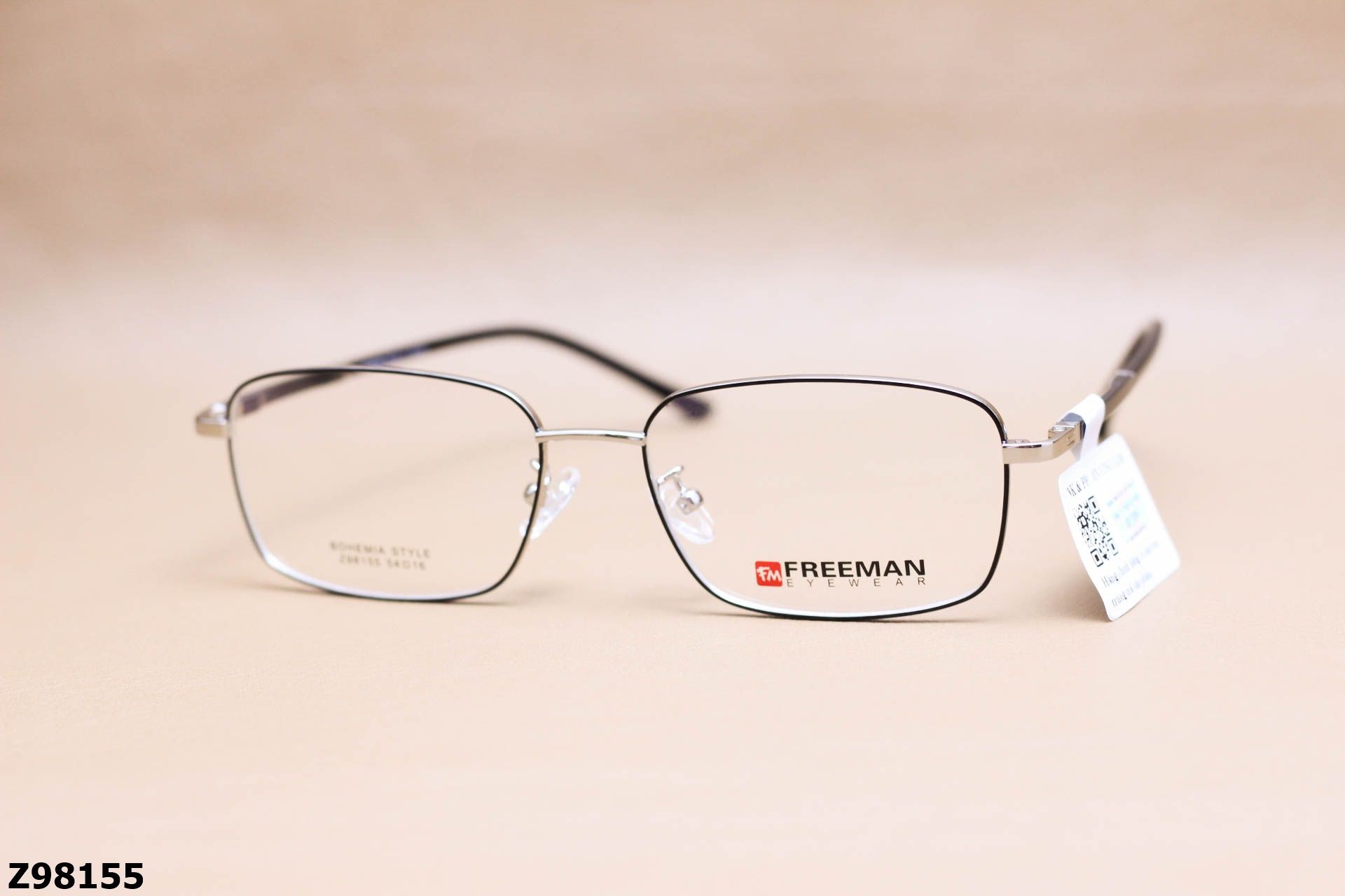 Gọng Kính Cận Chính Hãng FREEMAN Hợp Kim, Dáng Vuông Unisex - Z98155