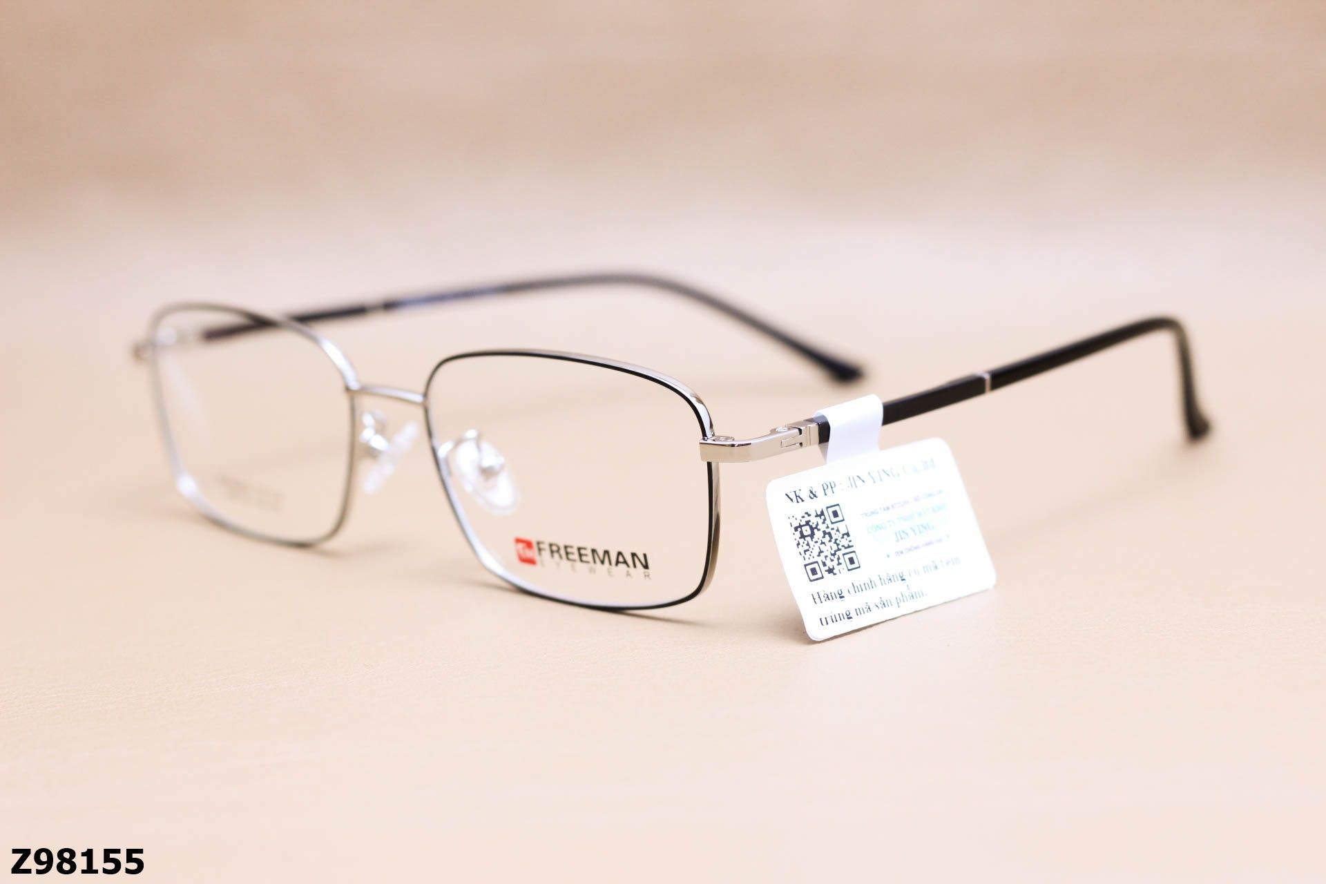 Gọng Kính Cận Chính Hãng FREEMAN Hợp Kim, Dáng Vuông Unisex - Z98155