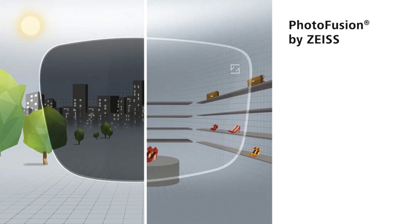Tròng kính đổi màu DuraVision® PhotoFusion (Grey) - 1.56