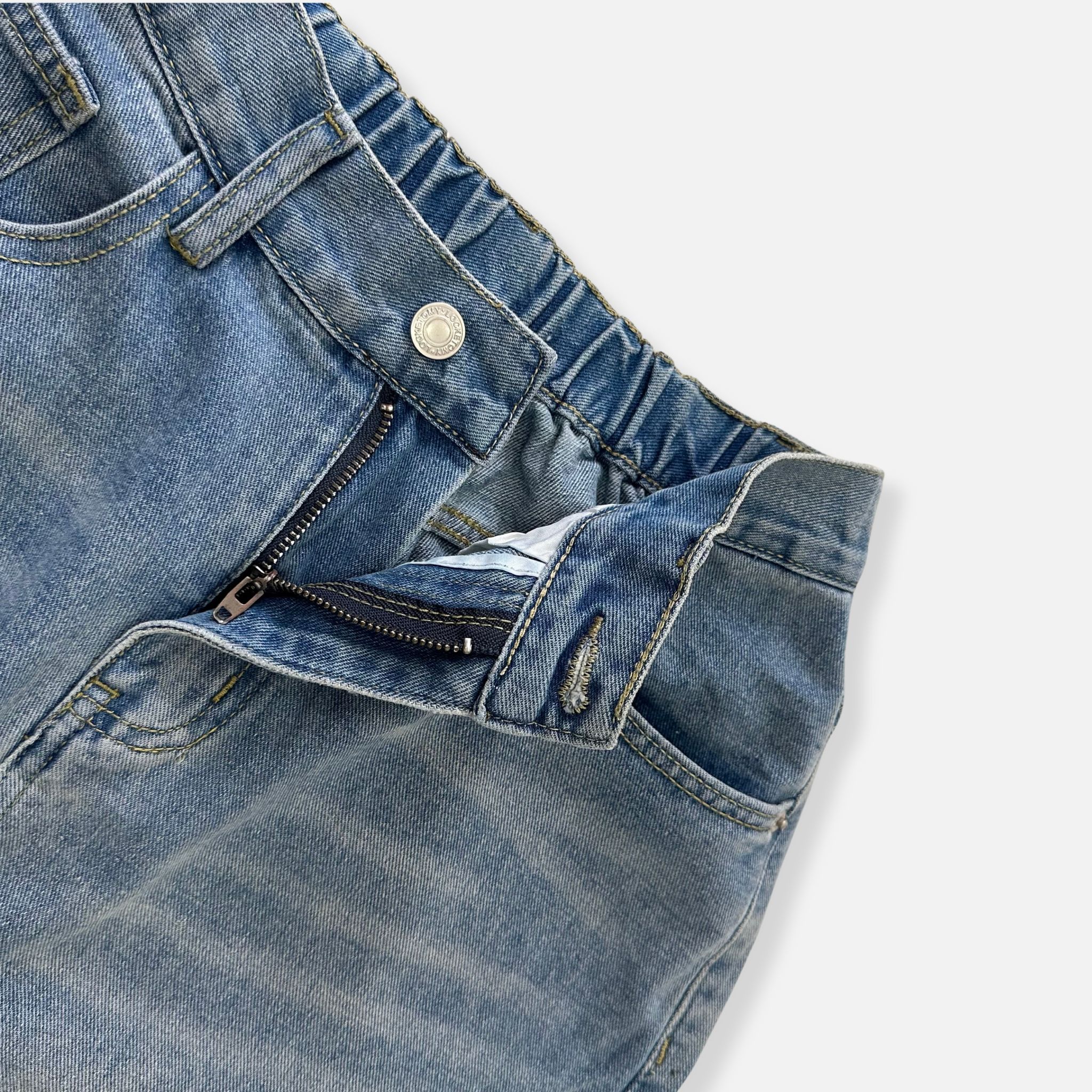 Quần Jeans Form Rộng, Lưng Thun QJD0075