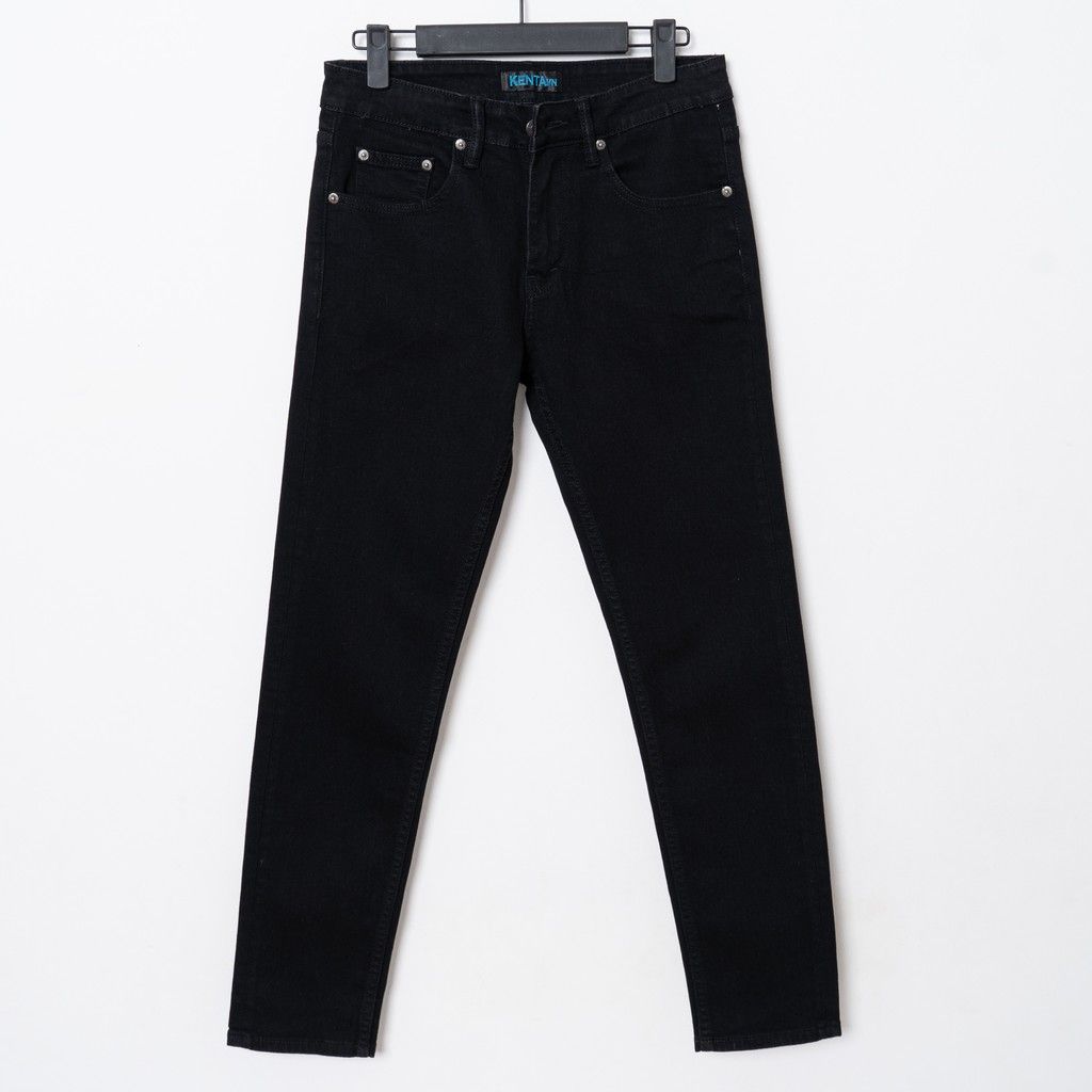 Quần Jean nam đen slimfit cơ bản QJD0053