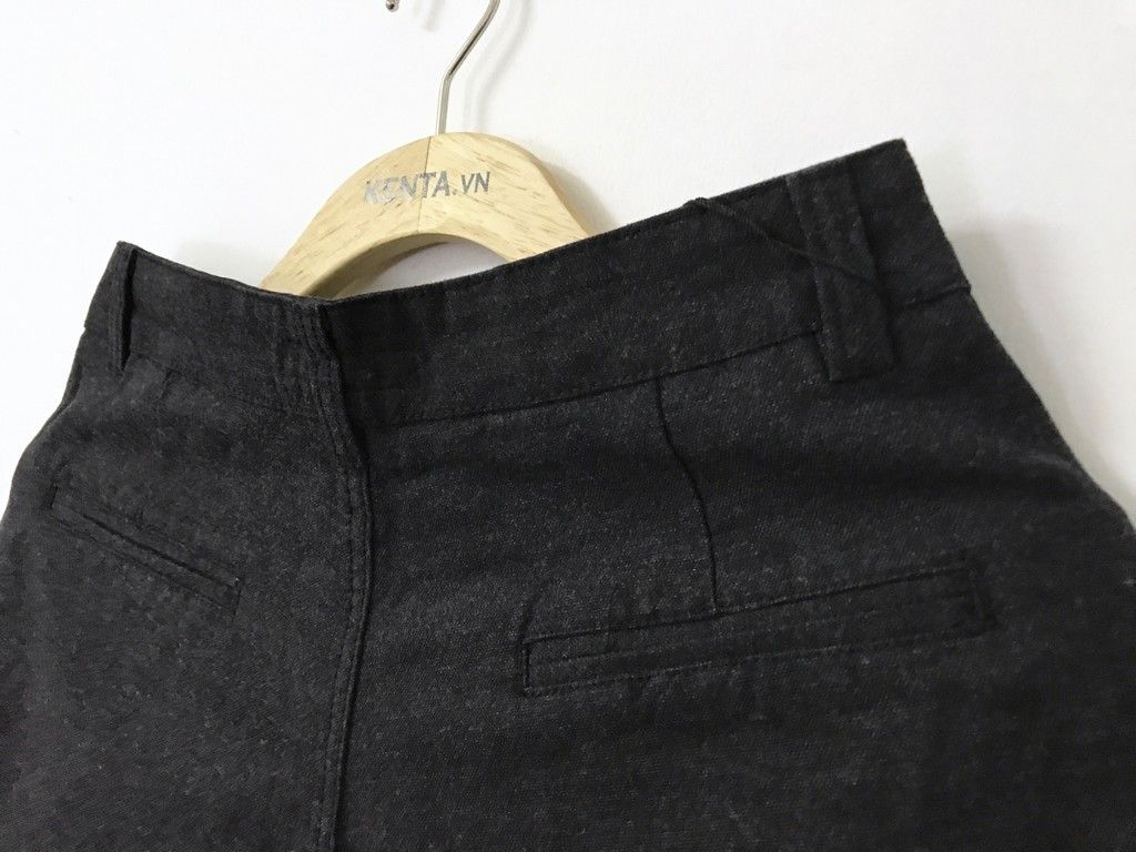 Quần Short Kaki Đen Wash QSK0004