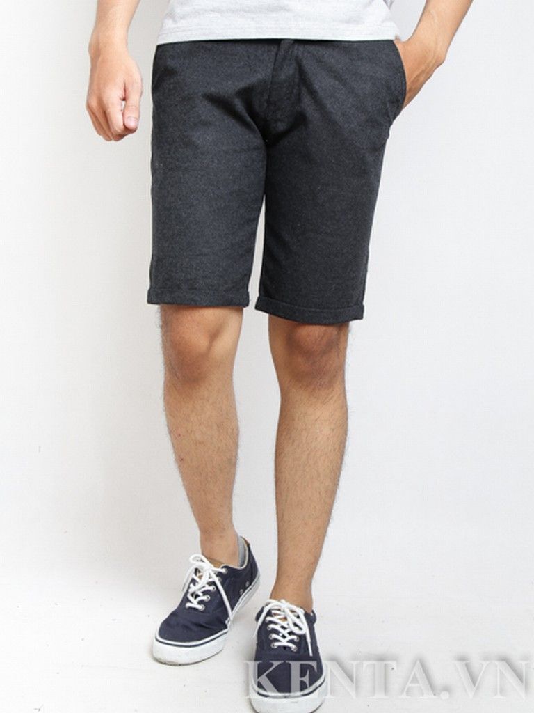 Quần Short Kaki Đen Wash QSK0004