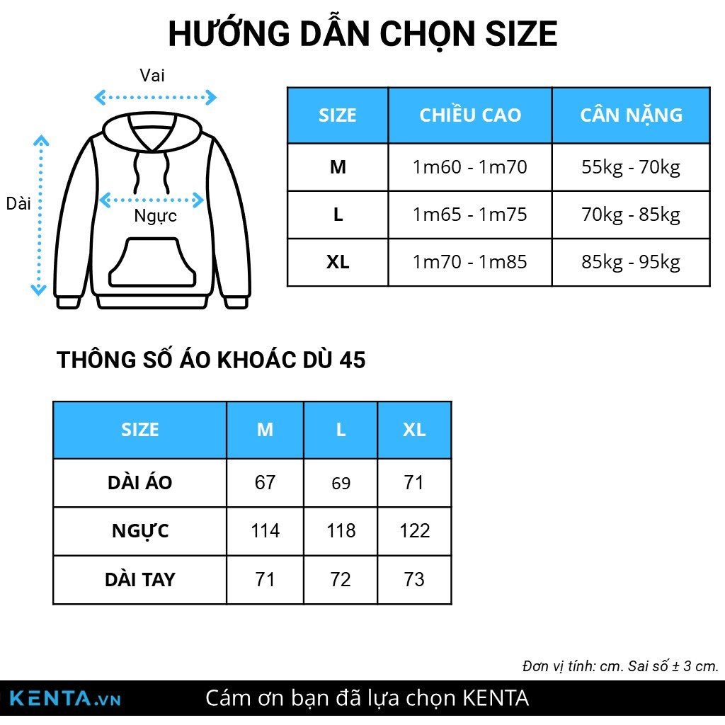 Áo Khoác Dù Nón Tháo Rời, 2 Lớp AKD0045