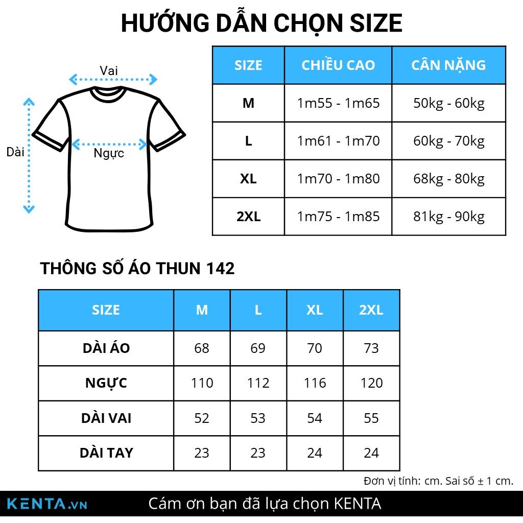 Áo Thun Regular Kenta In Nổi ATN0142