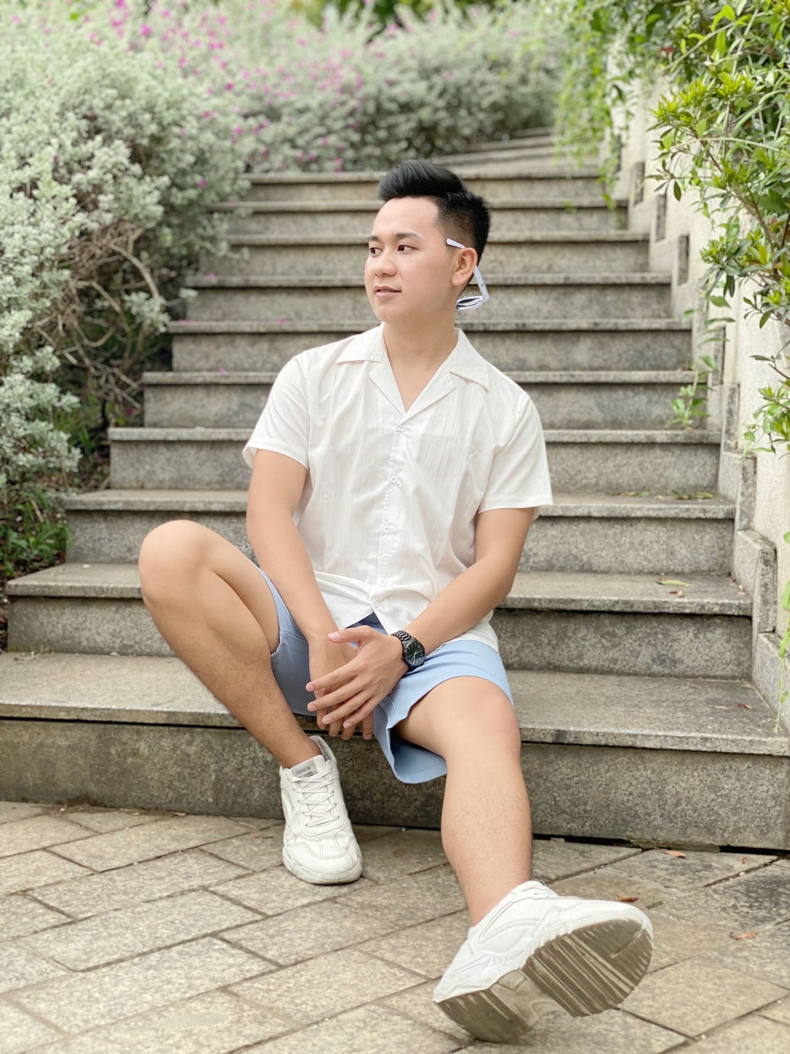 Sơ Mi Cổ Vest Linen SMN0087