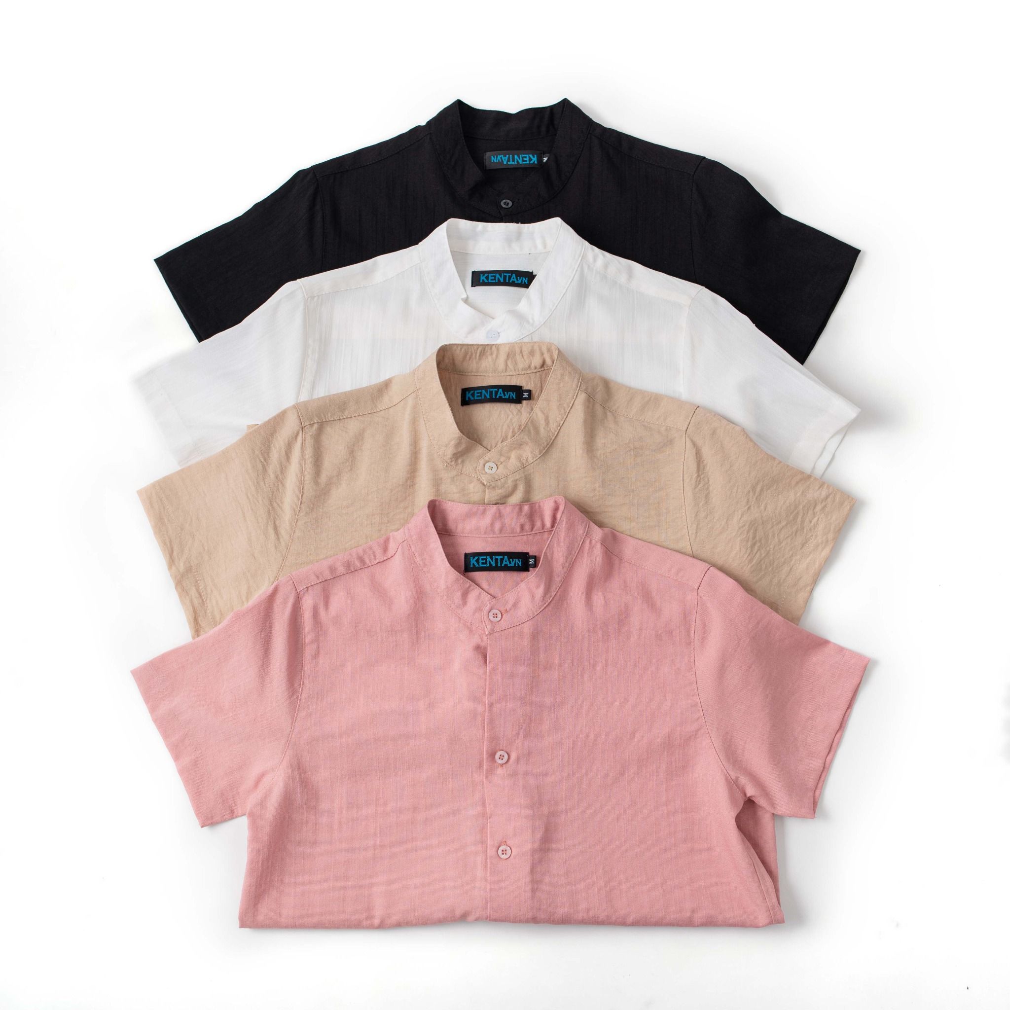 Sơ Mi Cổ Trụ Linen SMN0086