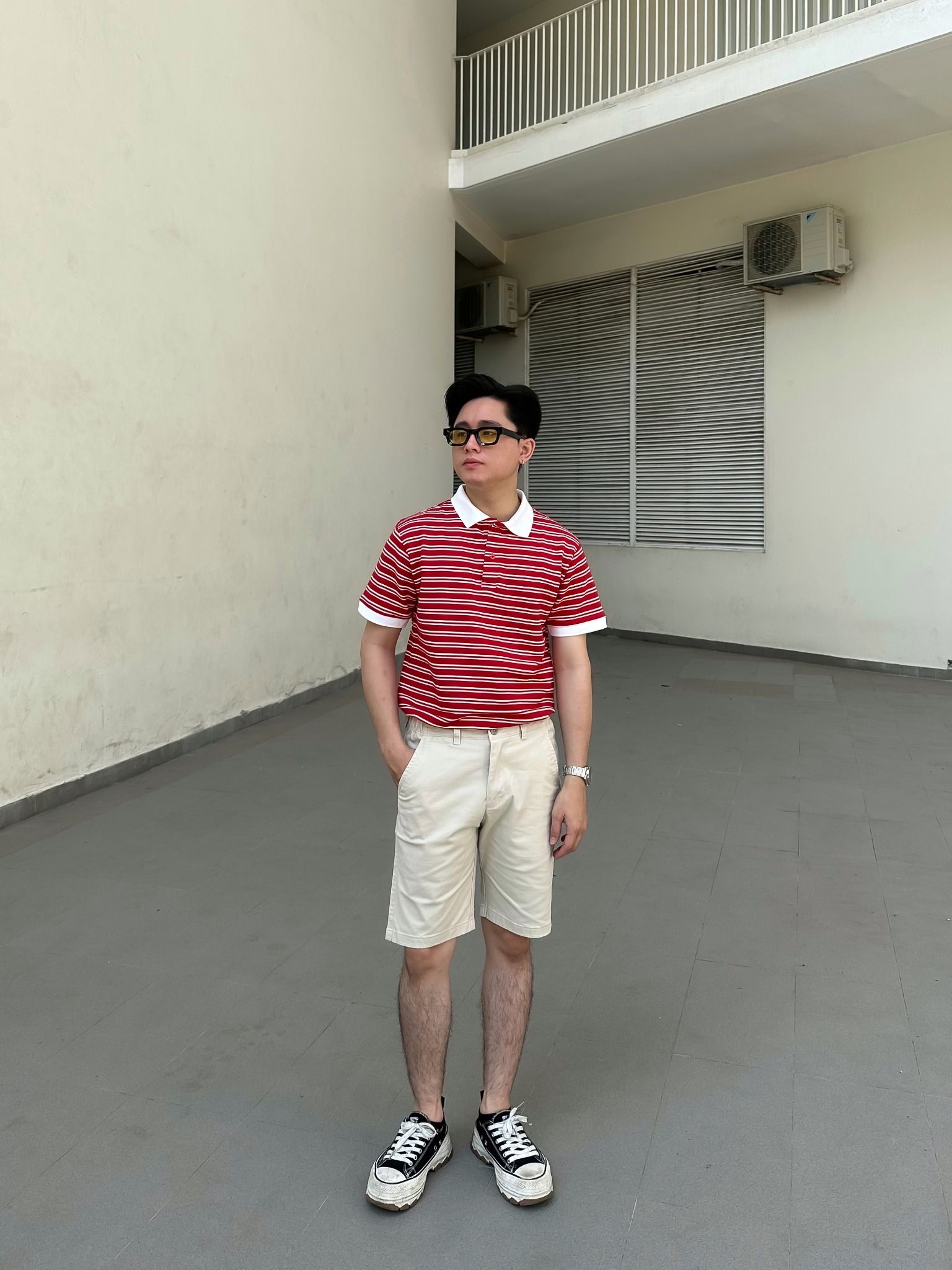 Áo Thun Polo Sọc Ngang ATP0050