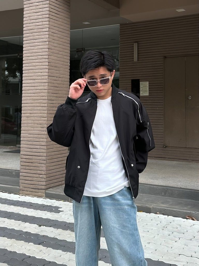 Áo Khoác Dù Bomber Zipper AKD0043
