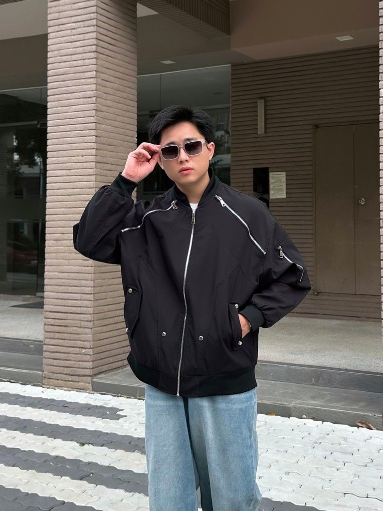 Áo Khoác Dù Bomber Zipper AKD0043