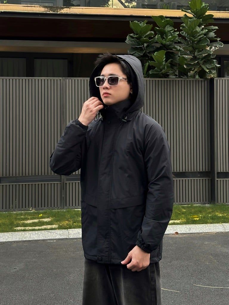Áo Khoác Dù Nón Tháo Rời, 2 Lớp AKD0045