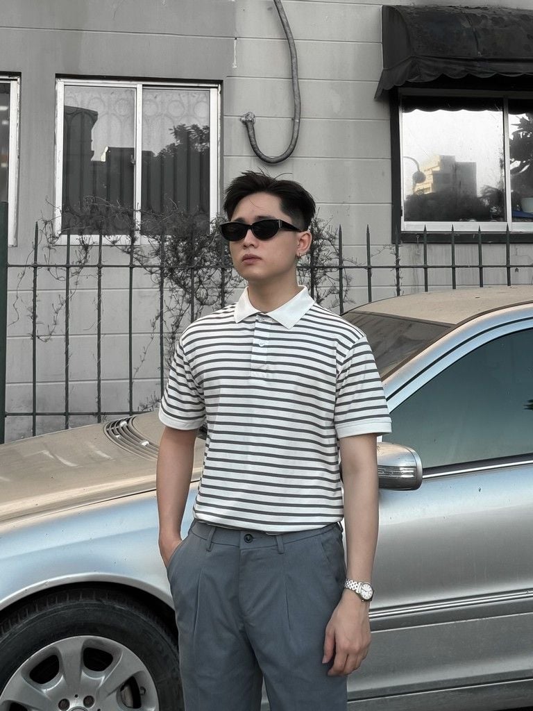 Áo Thun Polo Sọc Cotton ATP0038