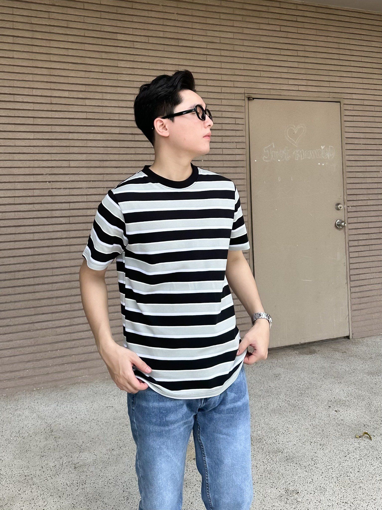 Áo Thun Sọc Ngang Cotton ATN0171