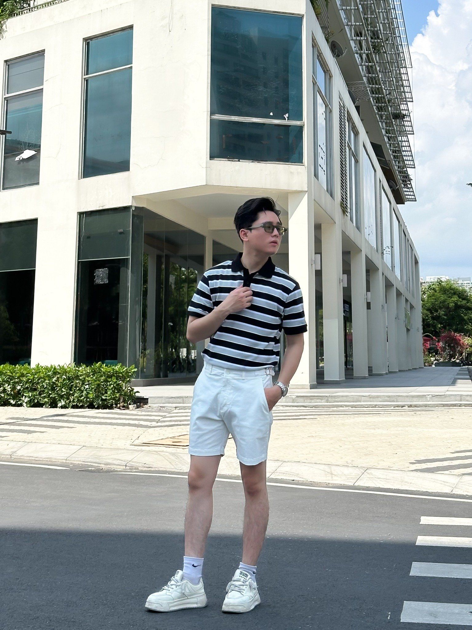 Áo Thun Polo Sọc Ngang Cotton ATP0051