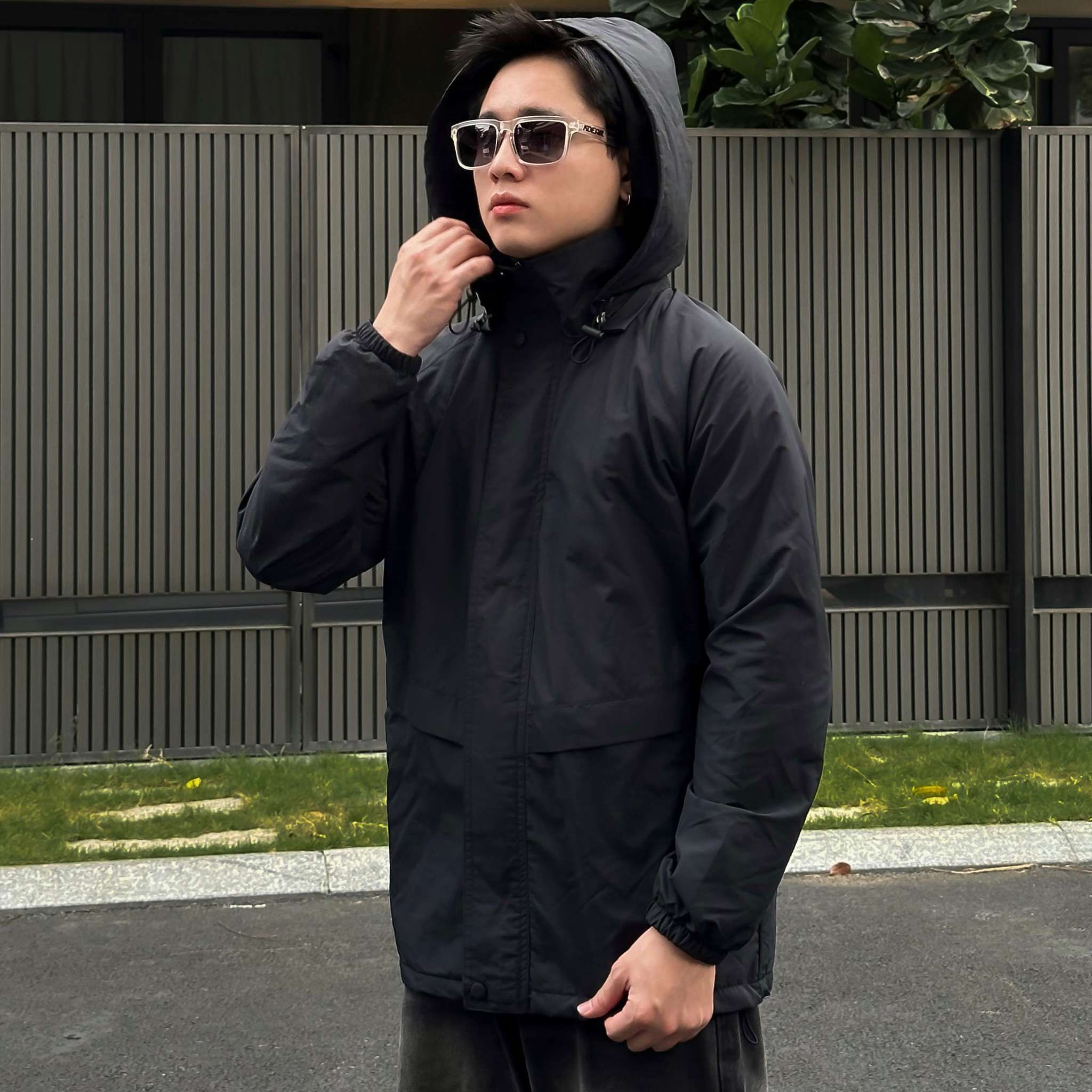 Áo Khoác Dù Nón Tháo Rời, 2 Lớp AKD0045