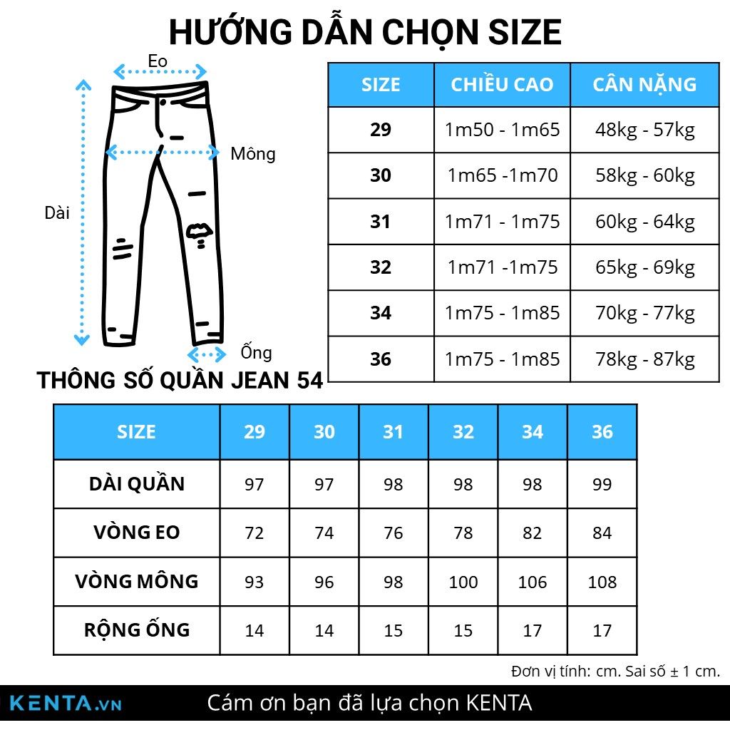Quần Jean nam xanh nhạt slimfit cơ bản QJD0054
