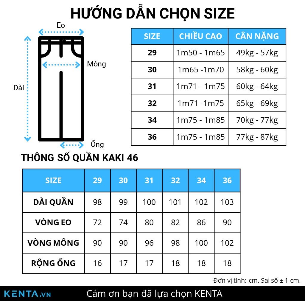  Quần Kaki Dài Nam Slimfit QKK0046 