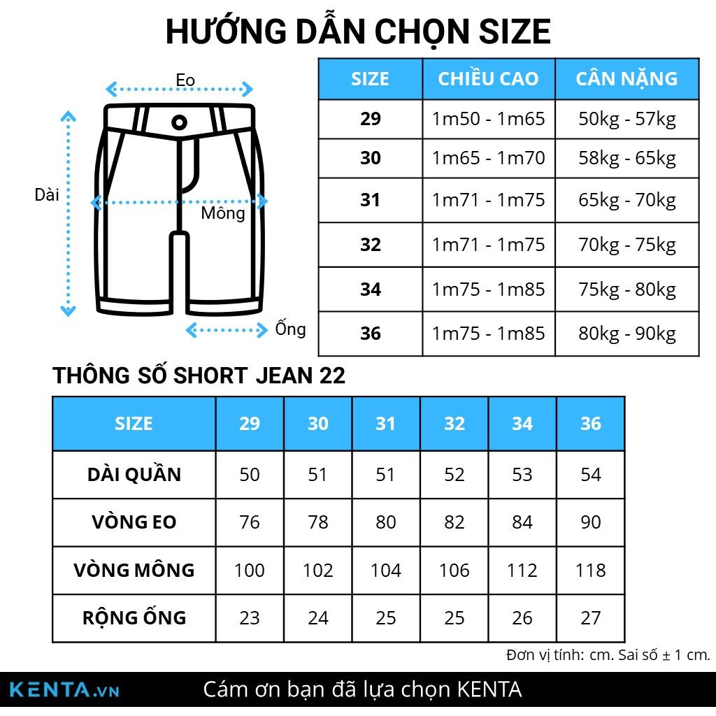  Quần Short Jean Cotton QSJ0022 