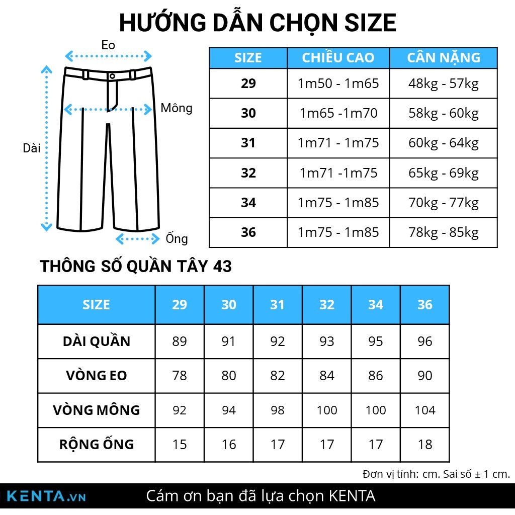  Quần Tây Nam Đai Lưng  QTA0043  