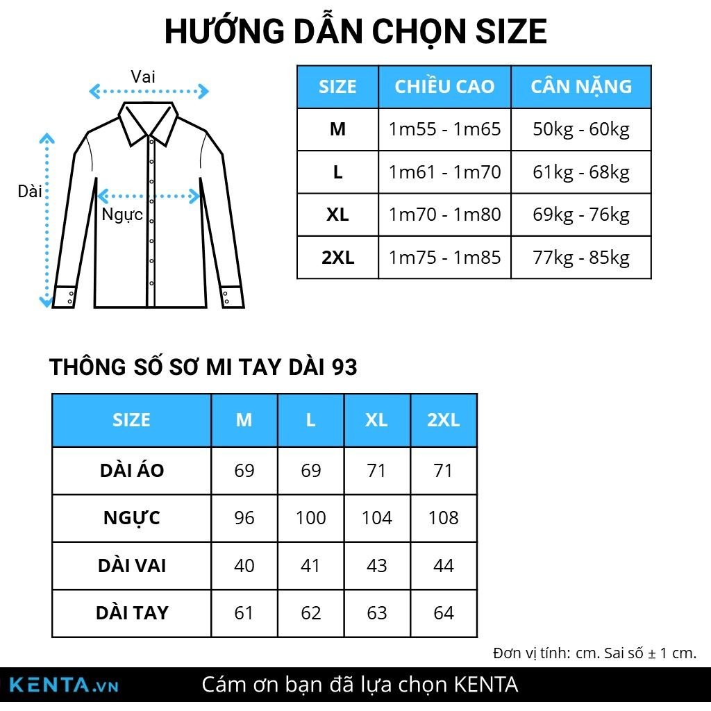 Sơ Mi Vải Oxford Tay Dài SMD0093