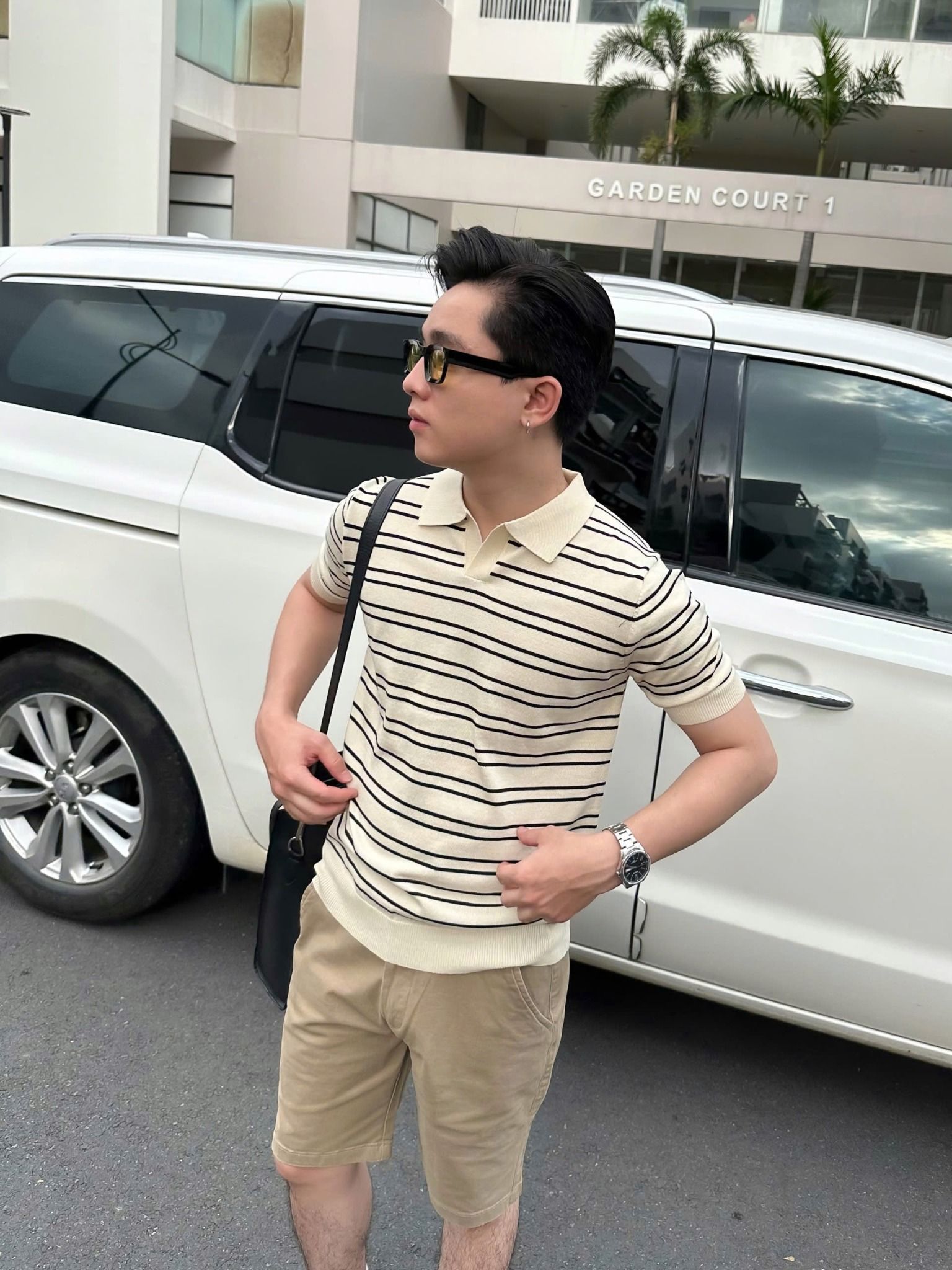Áo Thun Polo Dệt Kim Sọc ATP0047