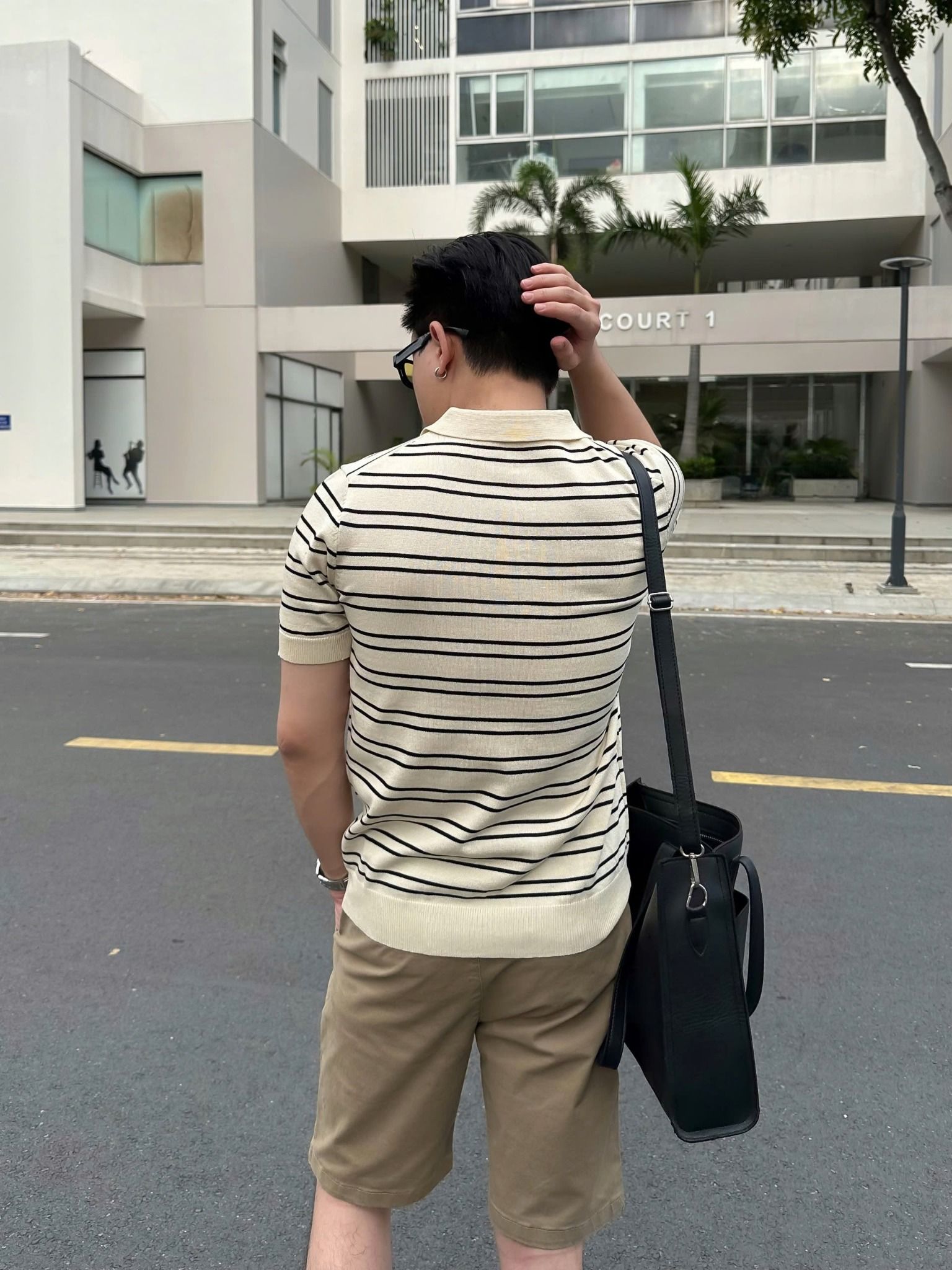 Áo Thun Polo Dệt Kim Sọc ATP0047