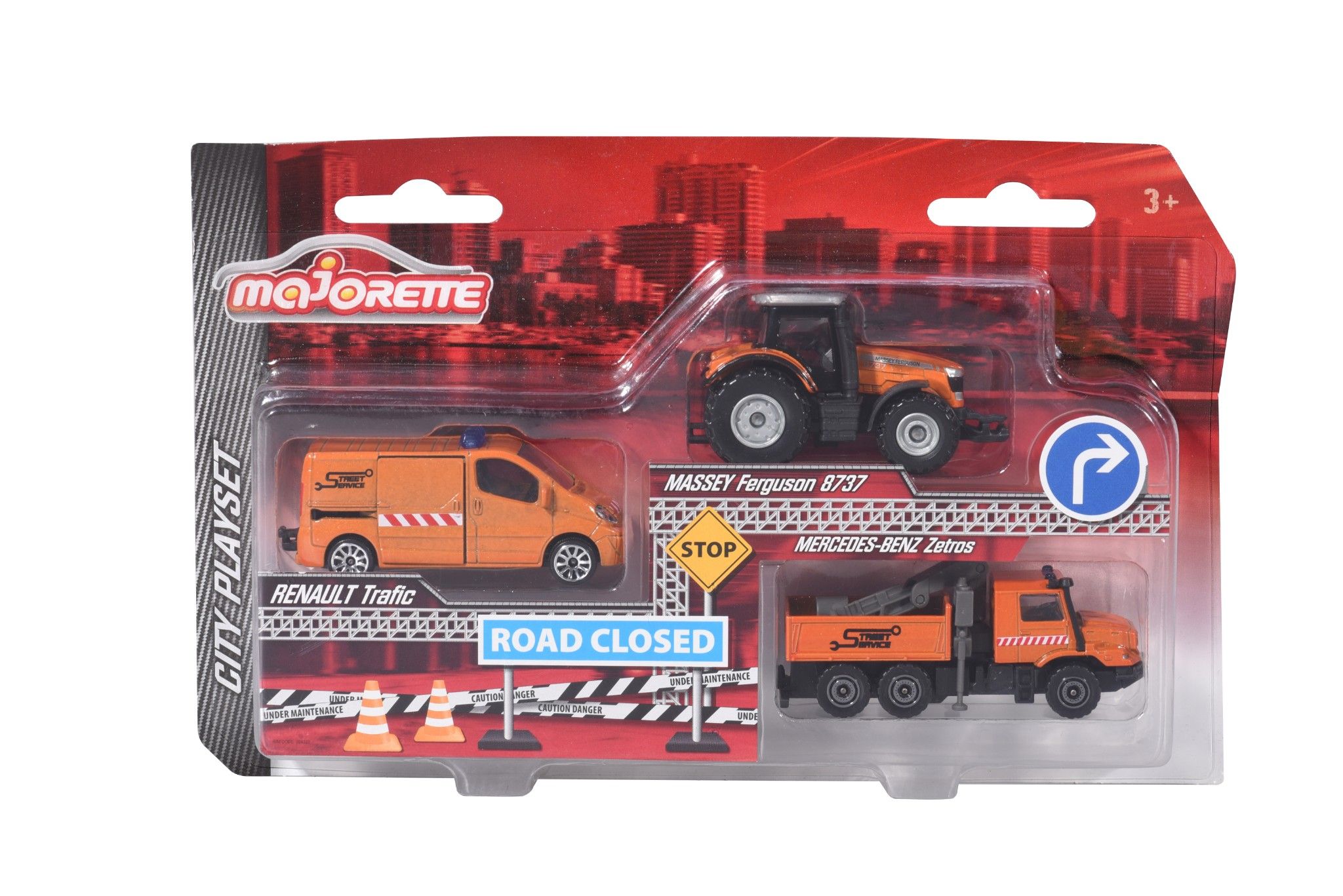 Bộ 3 Xe Mô Hình MAJORETTE City Medium Playset 2-asst (7,5 cm)-212057530