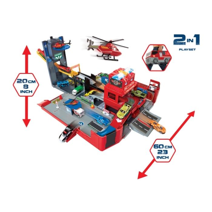 203719005 Bộ Đồ Chơi Mô Hình Cứu Hỏa DICKIE TOYS Fire City Playset