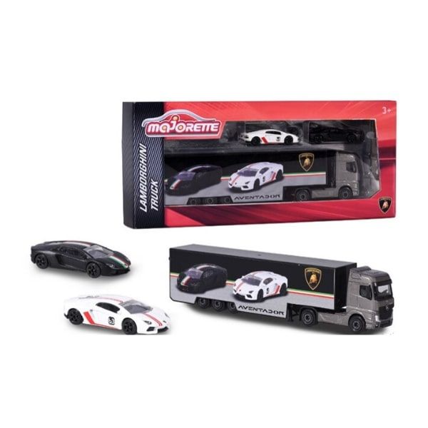 212054201 Bộ 3 Xe Mô Hình MAJORETTE Lamborghini Truck + 2 Cars