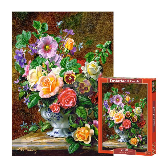 B52868 Xếp hình puzzle tĩnh vật Flowers in a Vase Castorland 500