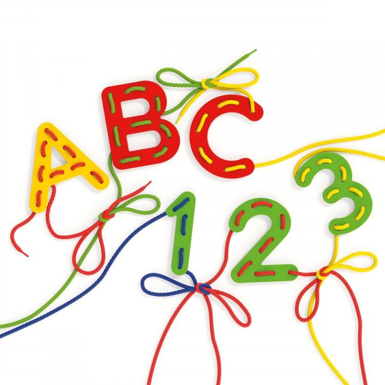 Trò chơi xâu dây và học ABC 123 Quercetti - Montessori 2808