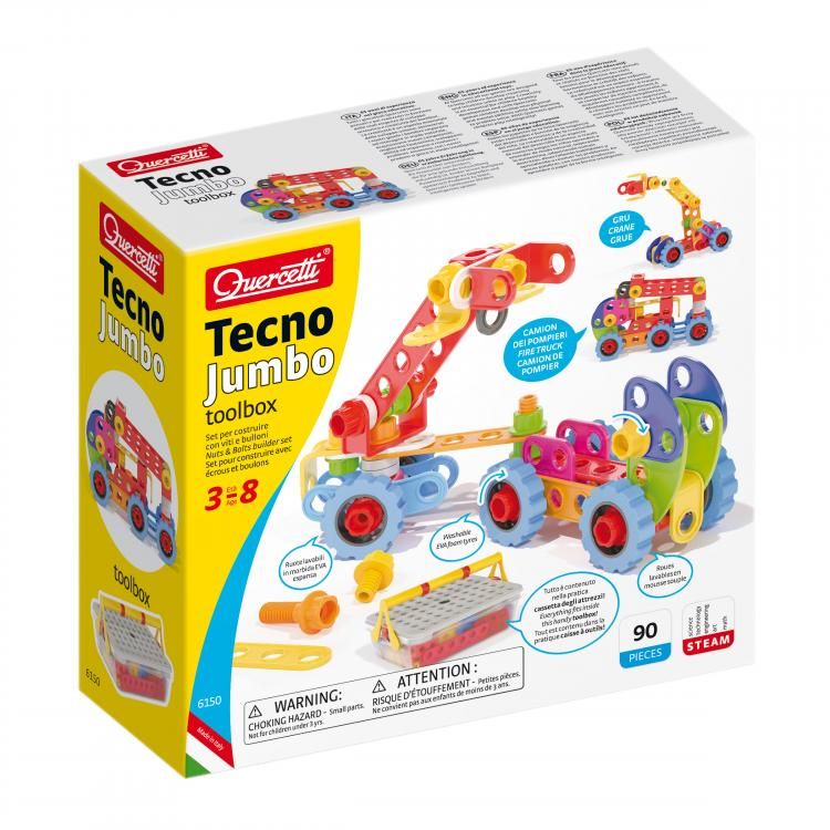 Đồ chơi Hộp dụng cụ Lắp ráp kỹ thuật Jumbo QUERCETTI 6150