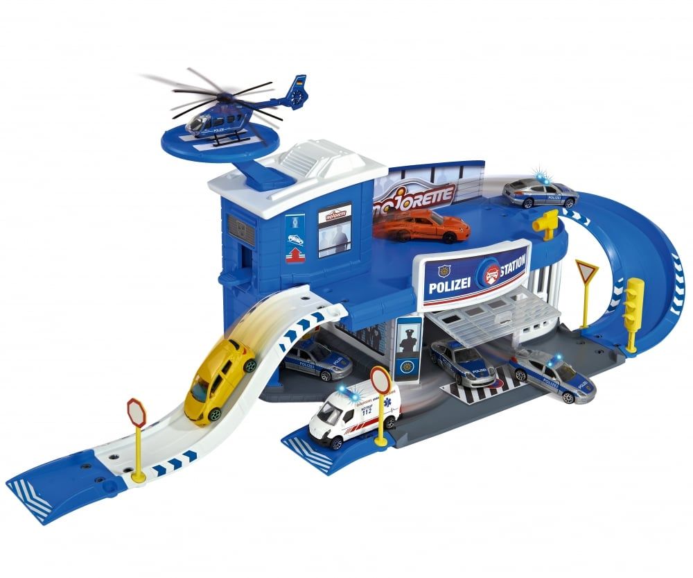 Bộ Đồ Chơi Mô Hình Trạm Cảnh Sát MAJORETTE Creatix Police Station + 1 Xe (39 x 9,5 x 39 cm)-212050012