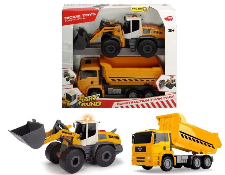 203726008 Bộ Đồ Chơi Xe Xây Dựng DICKIE TOYS Construction Twin Pack