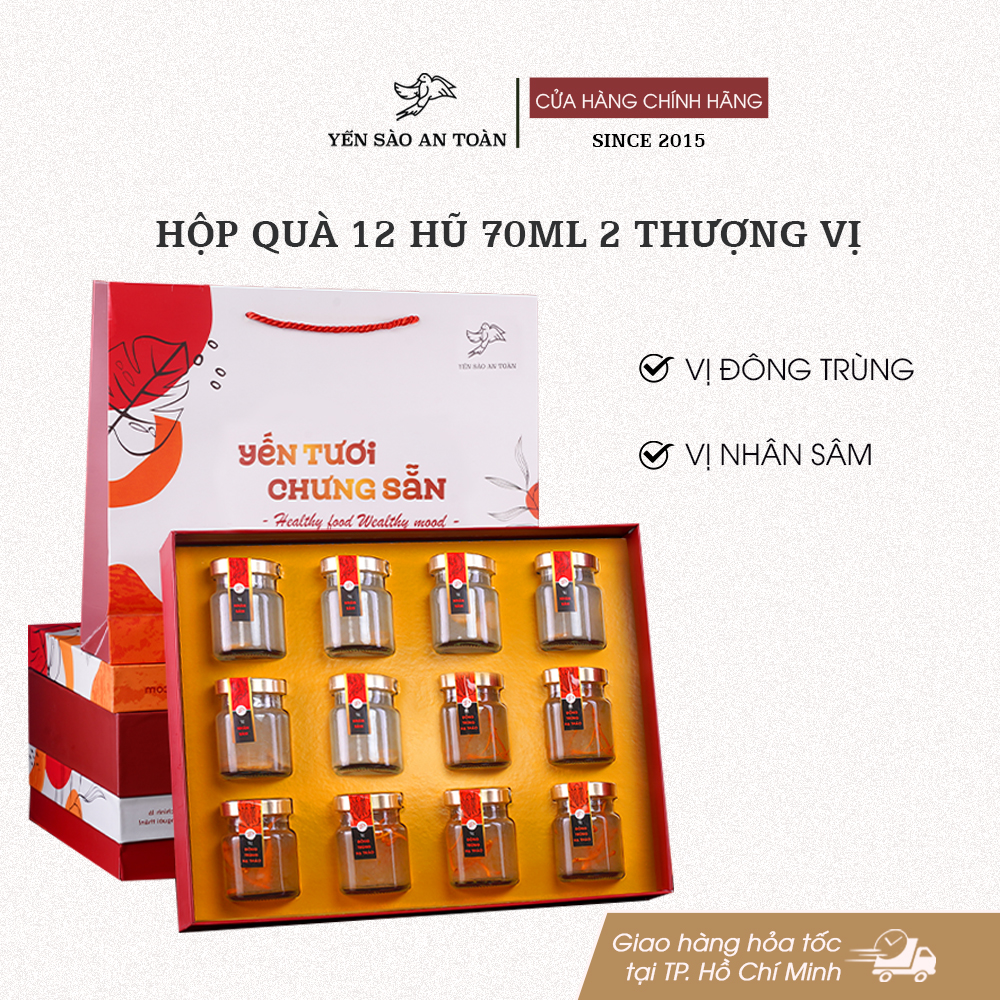 Hộp quà 10 hũ 70ml 2 Thượng Vị - Đỏ Đại Cát