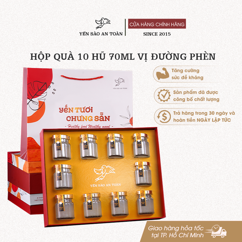 Hộp quà 10 hũ 70ml vị Truyền Thống - Đỏ Đại Cát