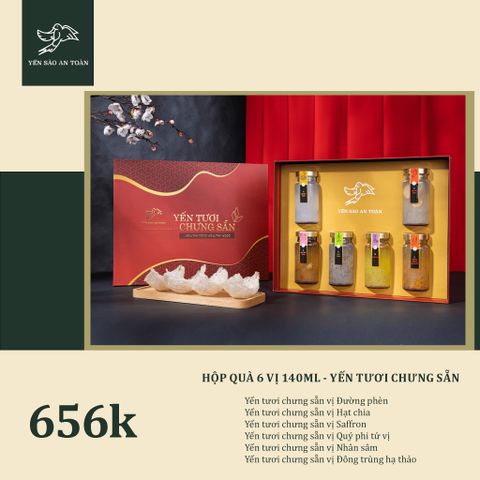 Phiên bản đỏ - Hộp quà full 6 vị Yến Tươi chưng sẵn 140ml